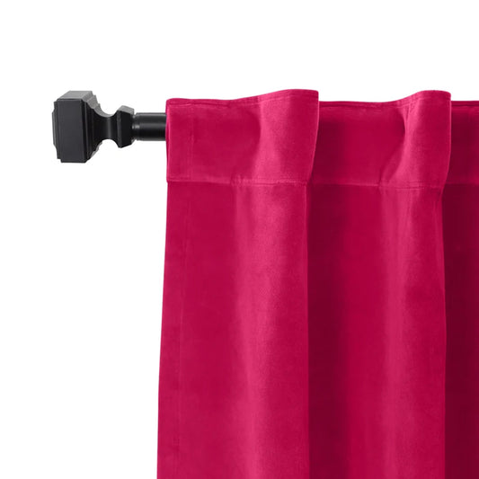 Hot Pink Cotton Velvet Curtain