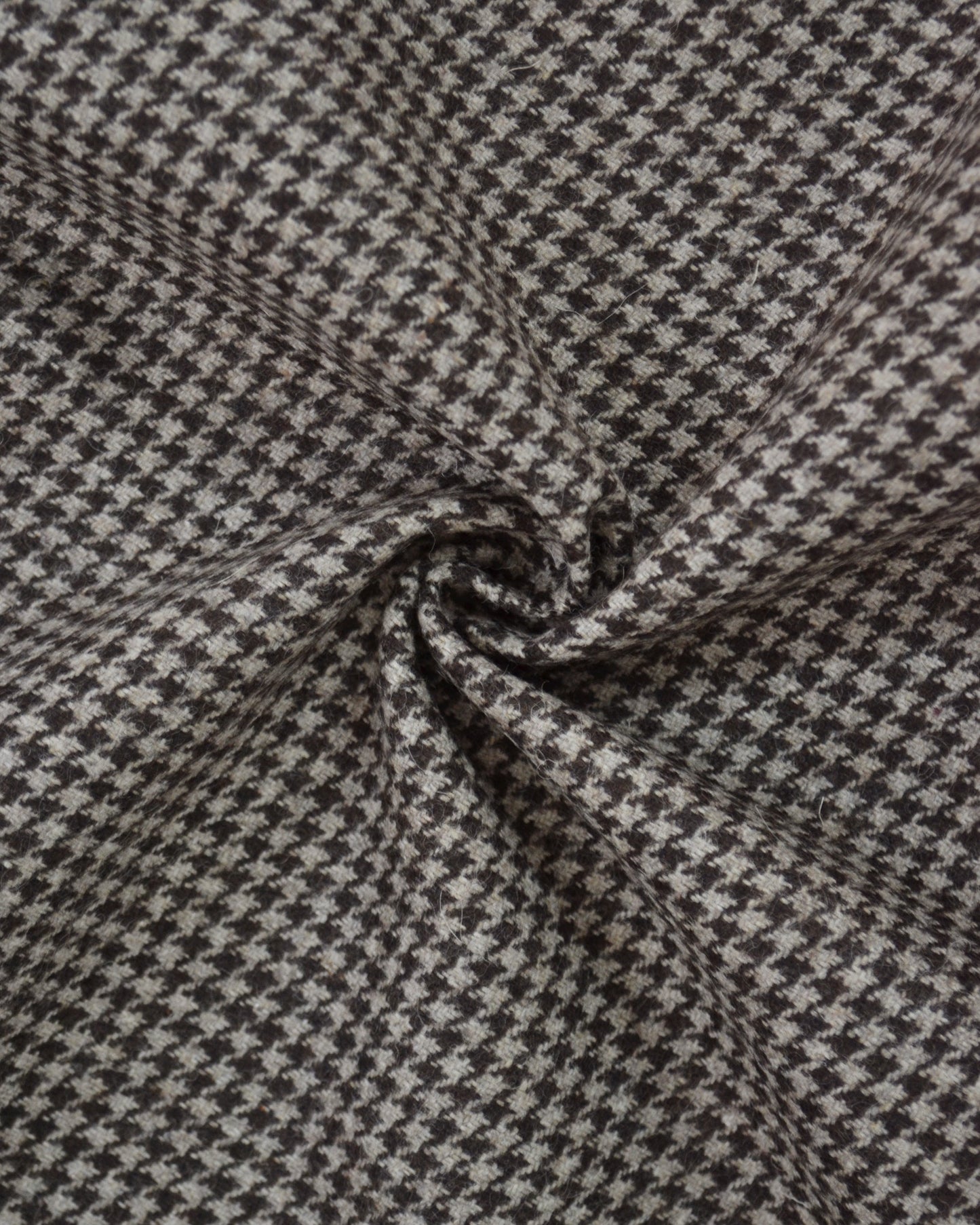 Brown Houndstooth Wool Curtain