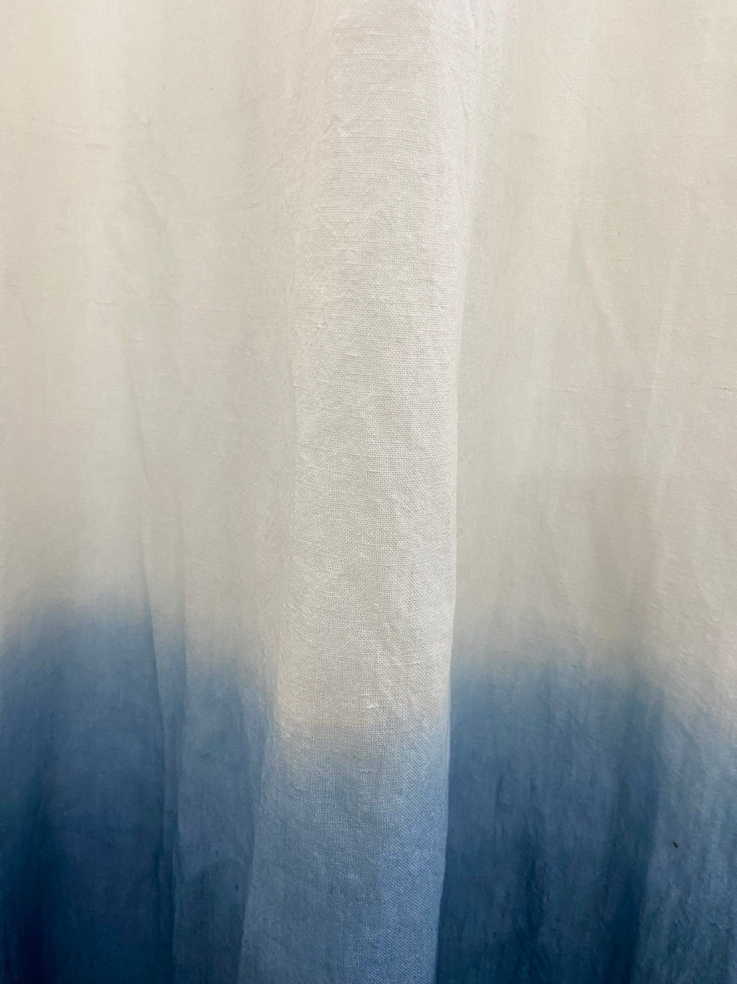 Blue Ombre Linen Curtain