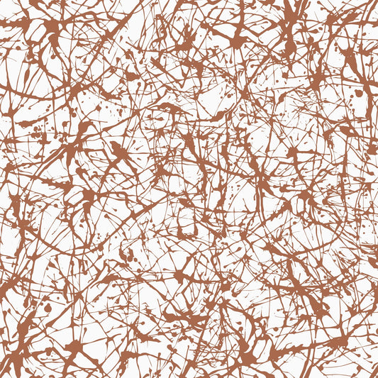Scribble Wallpaper in Terracotta