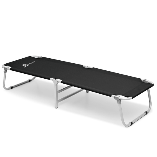 Magshion Camping Cot for Adults, Folding Cot Portable Sleeping Bed, Lightweight Backpacking Cot for Tent Outdoor Hiking Travel RV Beach, 300lbs Capacity, Black