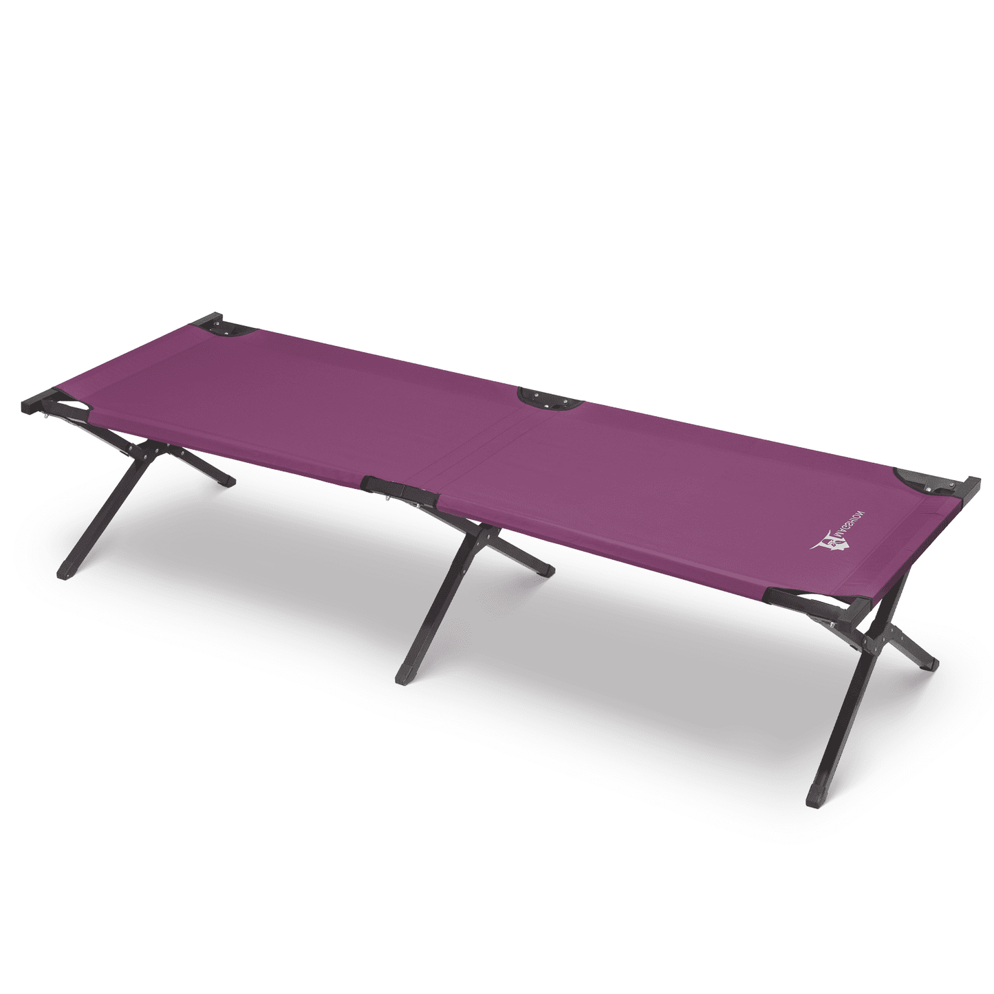 Magshion Foldable Camping Cot for Adults, Portable Military Style Folding Sleeping Bed Tent Camp Bed with Carrying Bag, Purple