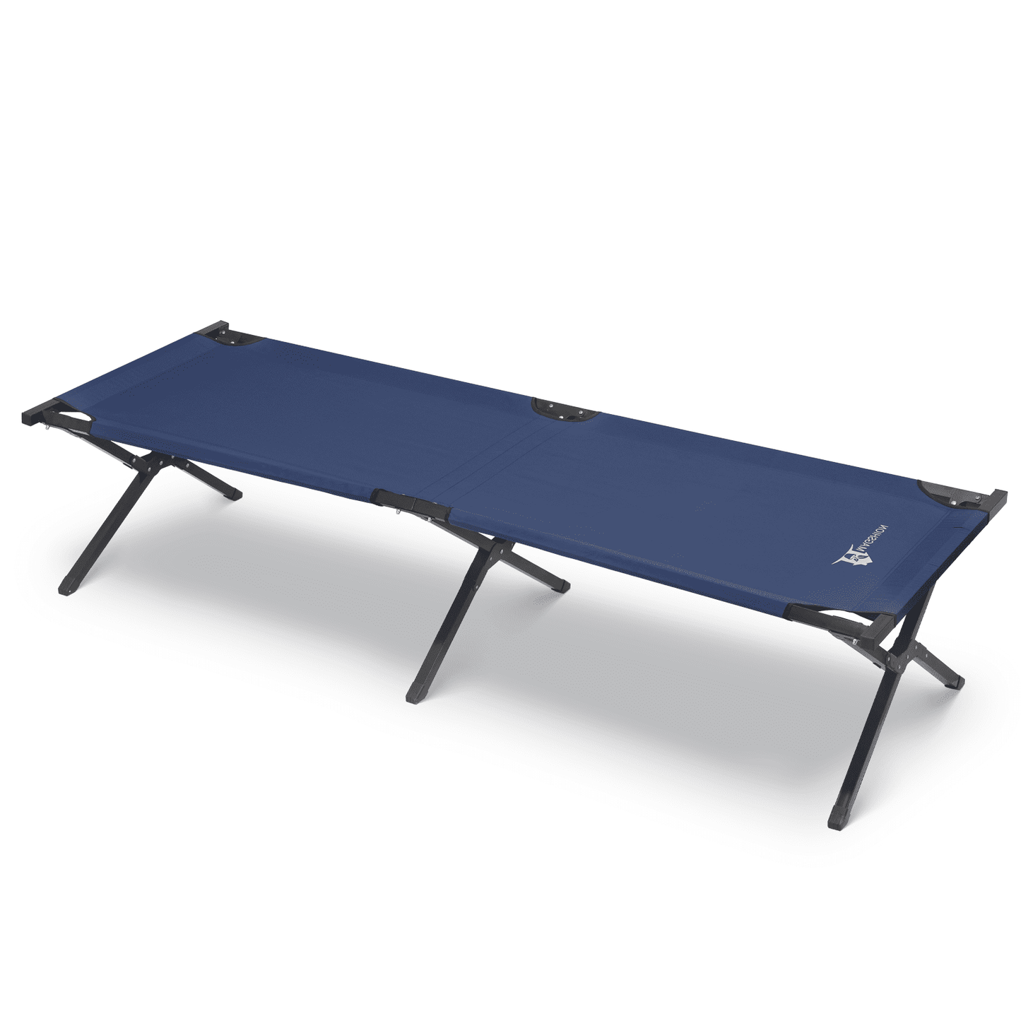 Magshion Folding Bed for Camping, Portable Lightweight Tent Sleeping Cot with Carrying Bag for Adults, 330 lbs Load Capacity, Navy Blue