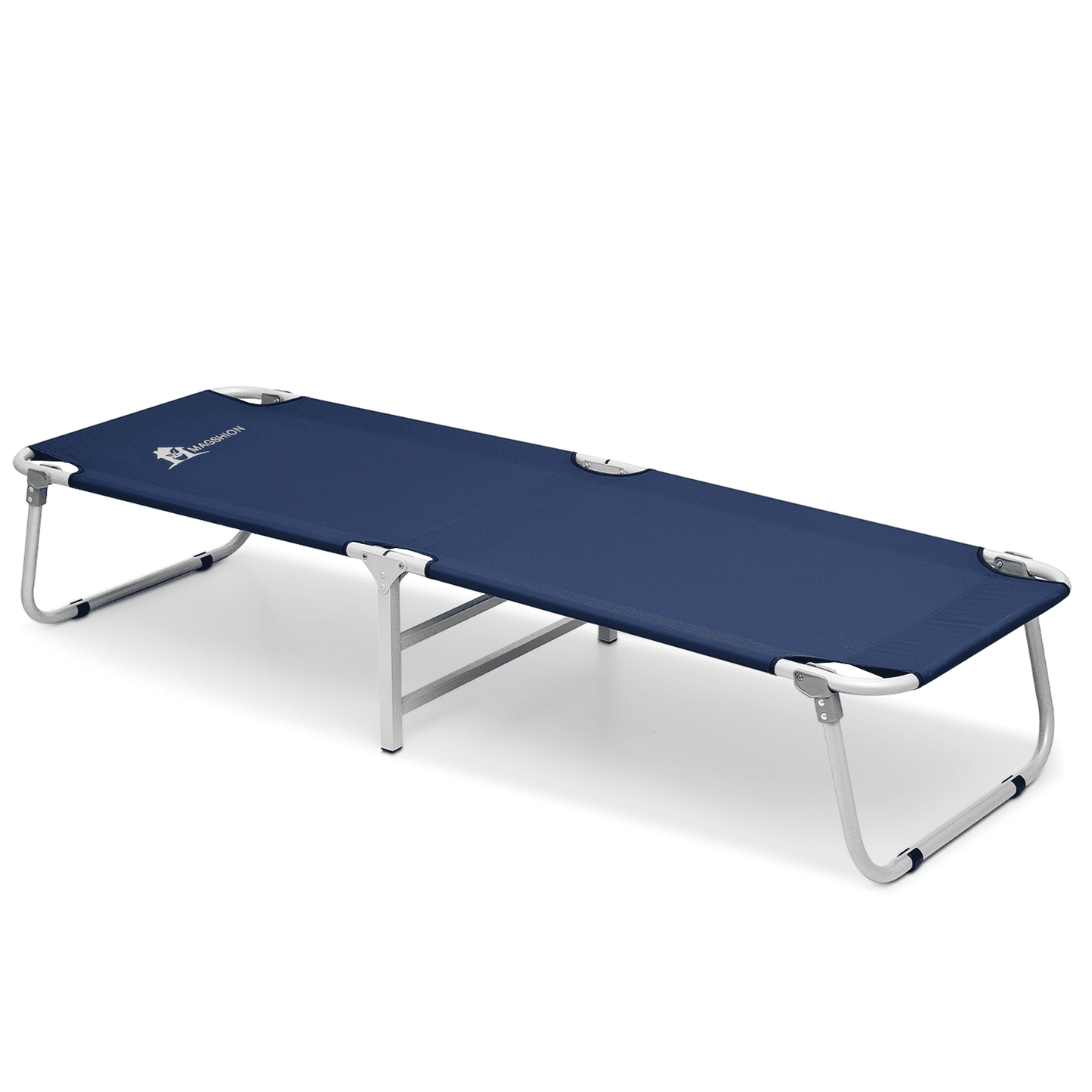 Magshion Folding Camping Cot Outdoor Camping Bed Portable with Carry Bag for Hiking Backpacking Car Camping Outdoor Indoor Beach Use, Navy Blue
