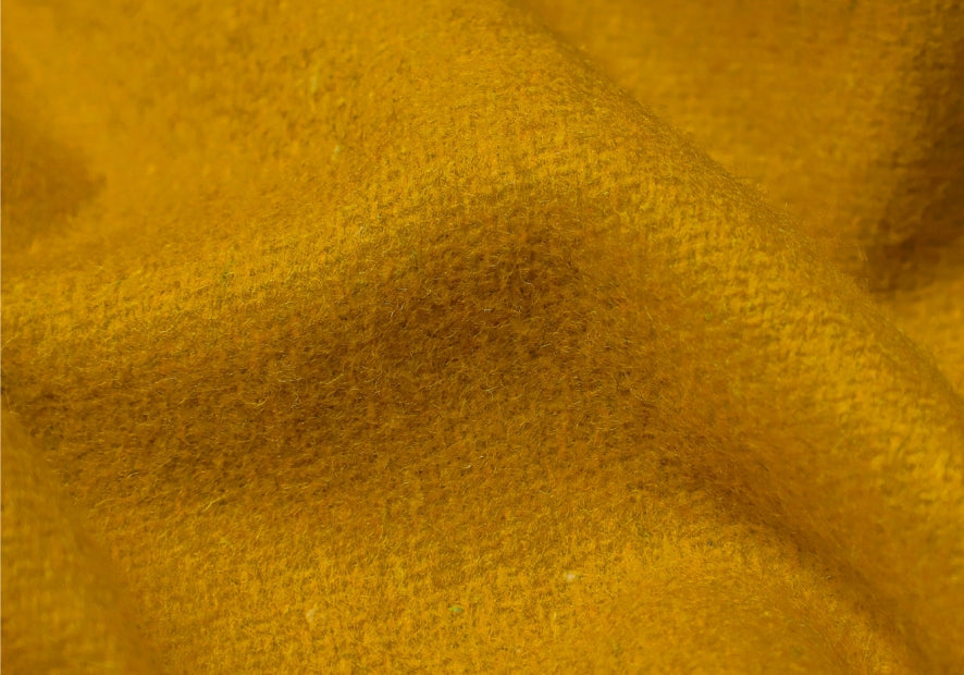 Olive Green Wool Felt Curtain Panel