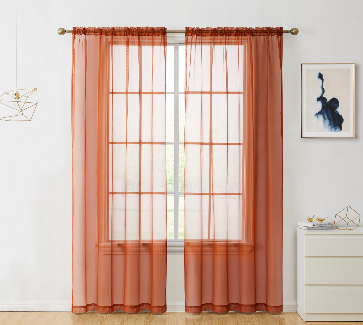 Lucento Sheer Rod Pocket Curtain Panels