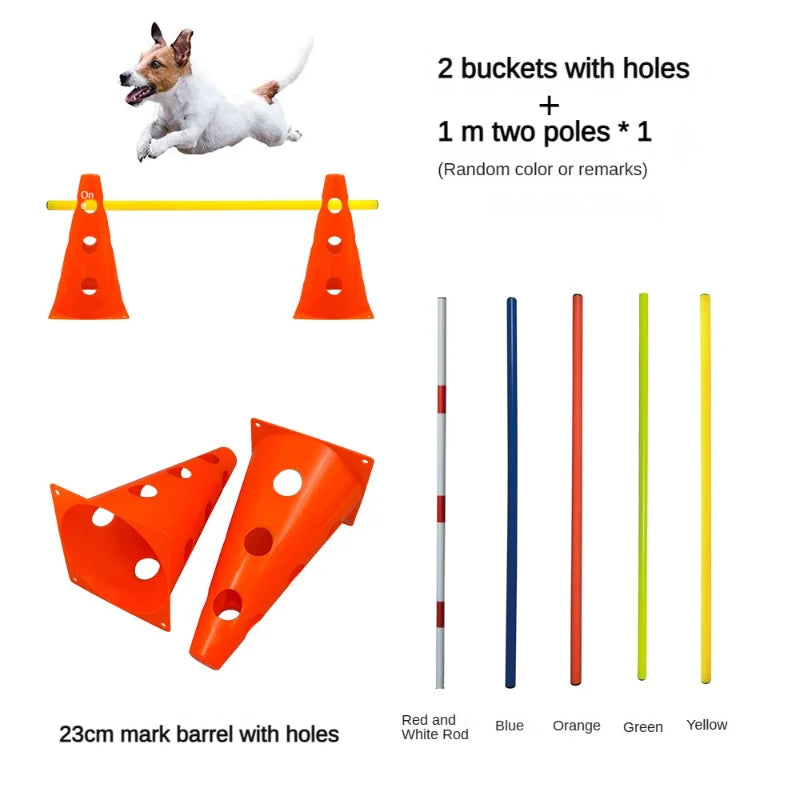 Pet Agility Training Set Jumping Bar Dog Obstacle Training Equipment Hurdle Training Dog Training Device Pet Supplies GROOMY
