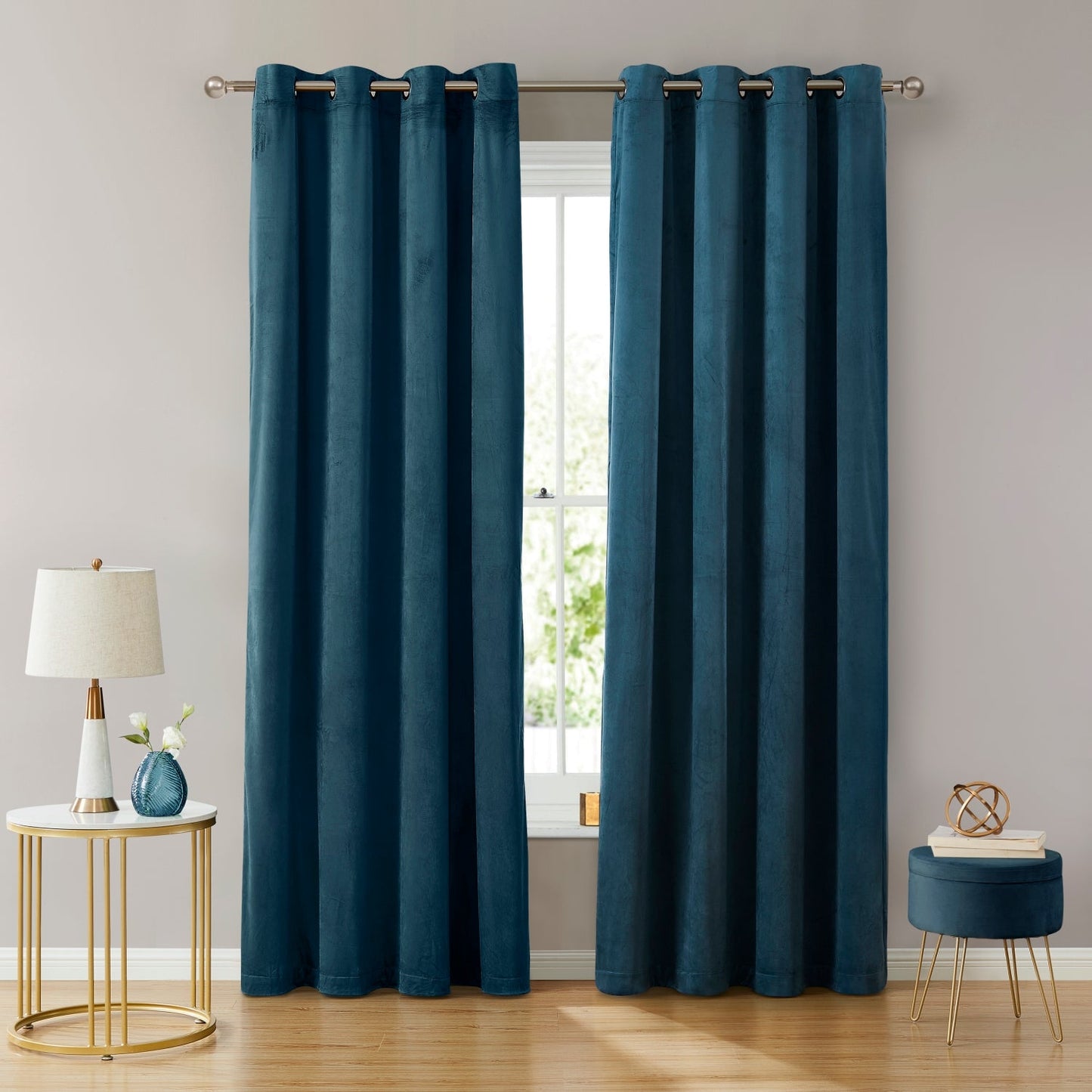 Sawyer Velvet Grommet Curtain Panels
