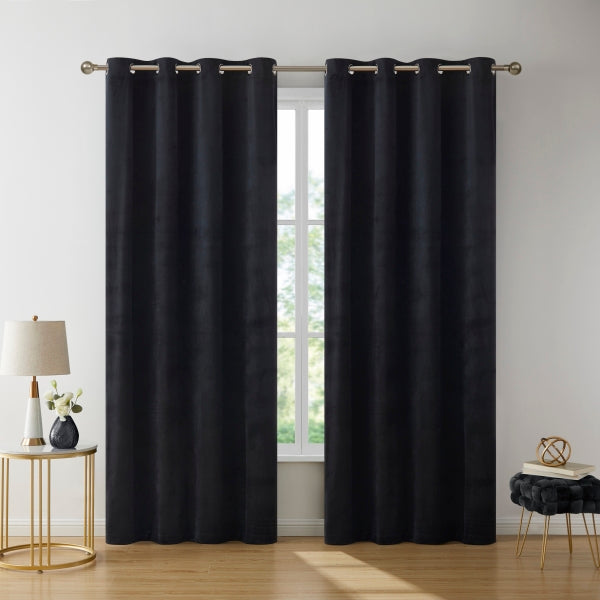 Sawyer Velvet Grommet Curtain Panels