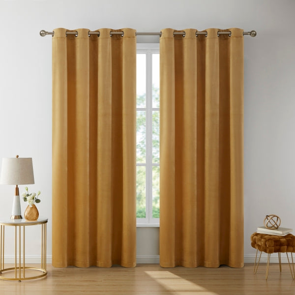 Sawyer Velvet Grommet Curtain Panels