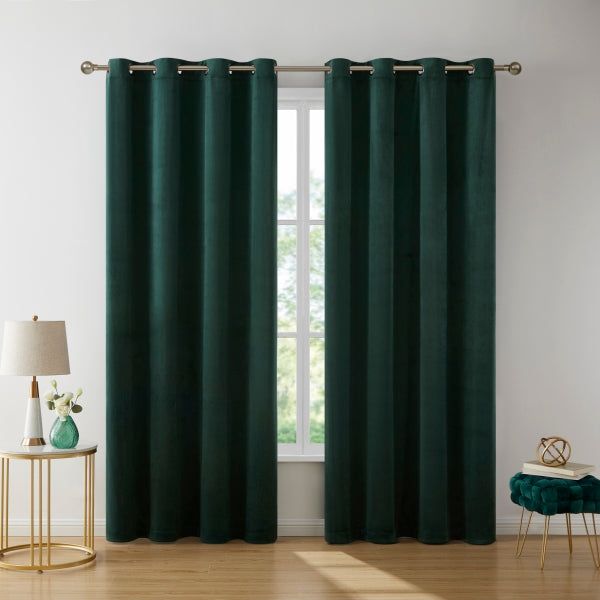 Sawyer Velvet Grommet Curtain Panels