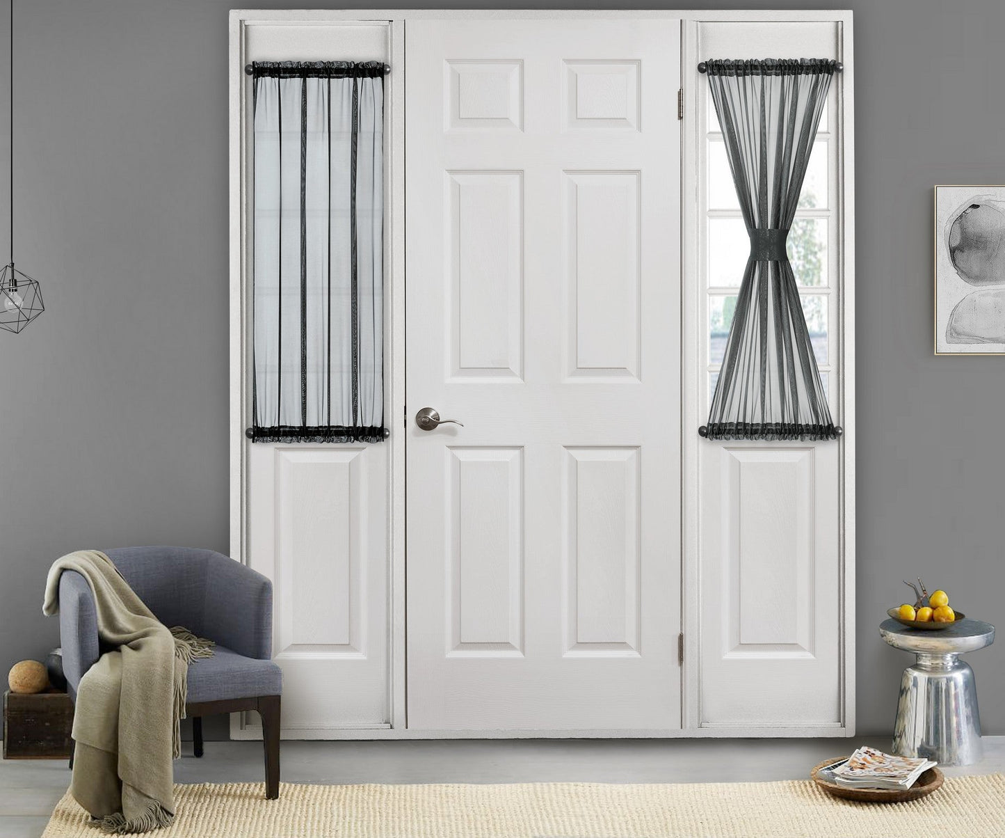 Sheer French Door Curtains