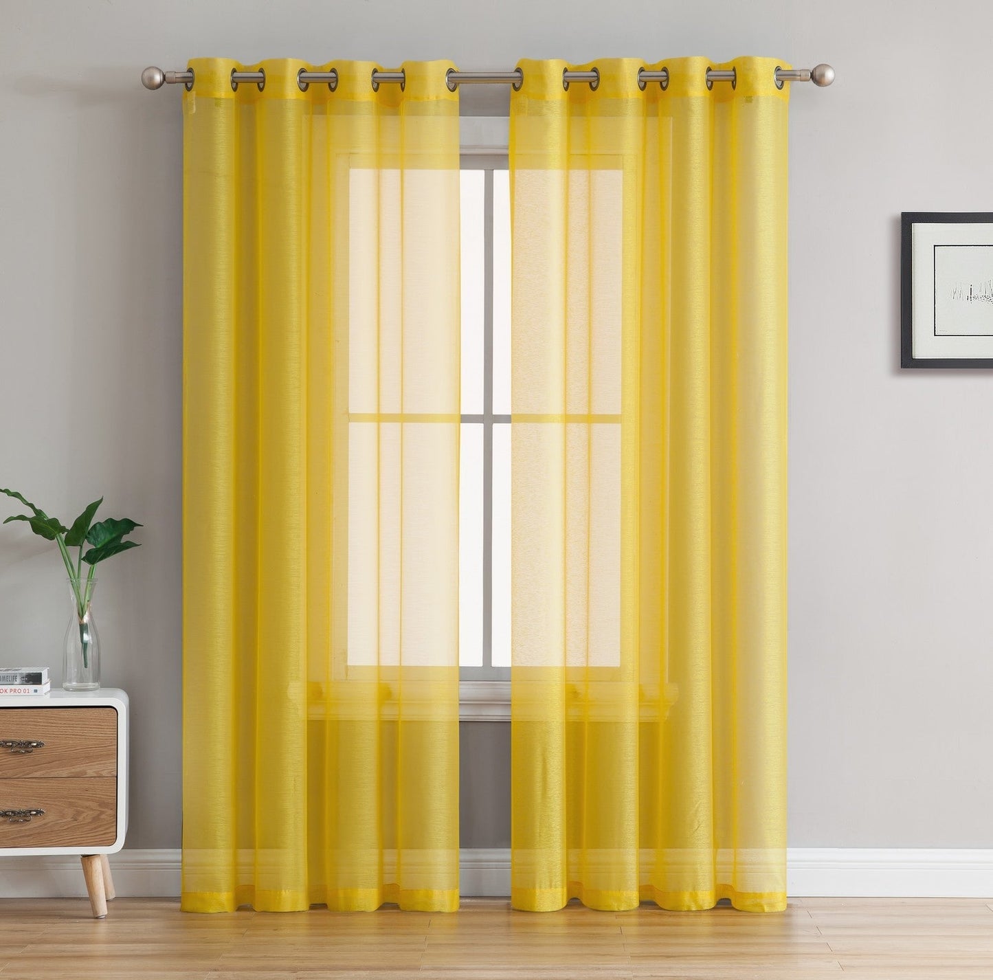 Victoria Semi-Sheer Grommet Curtain Panels