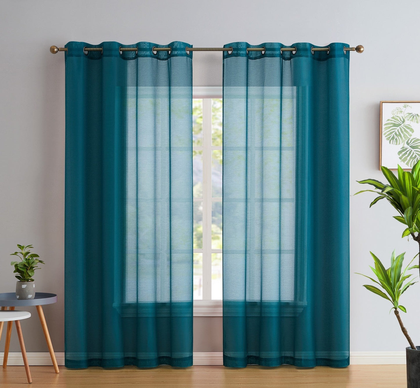 Victoria Semi-Sheer Grommet Curtain Panels
