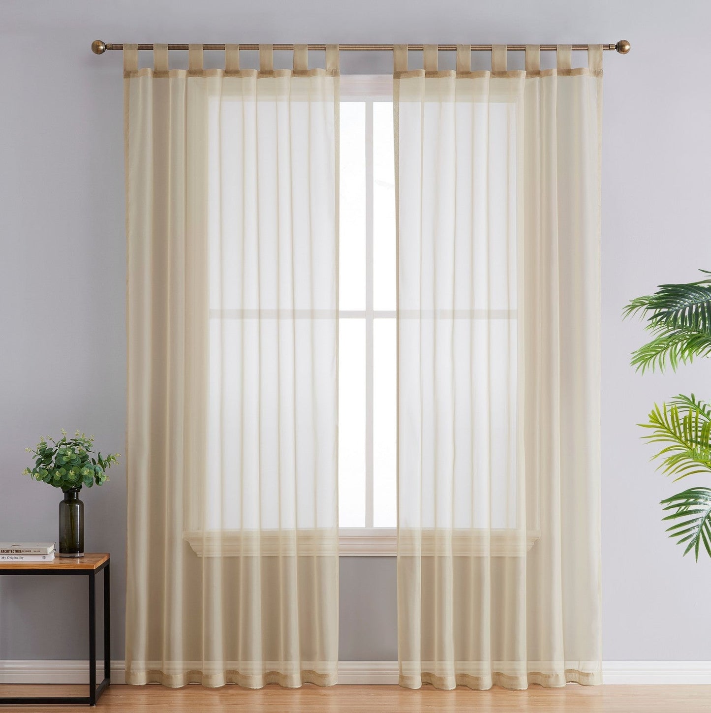 Lucento Sheer Tab Top Curtain Panels