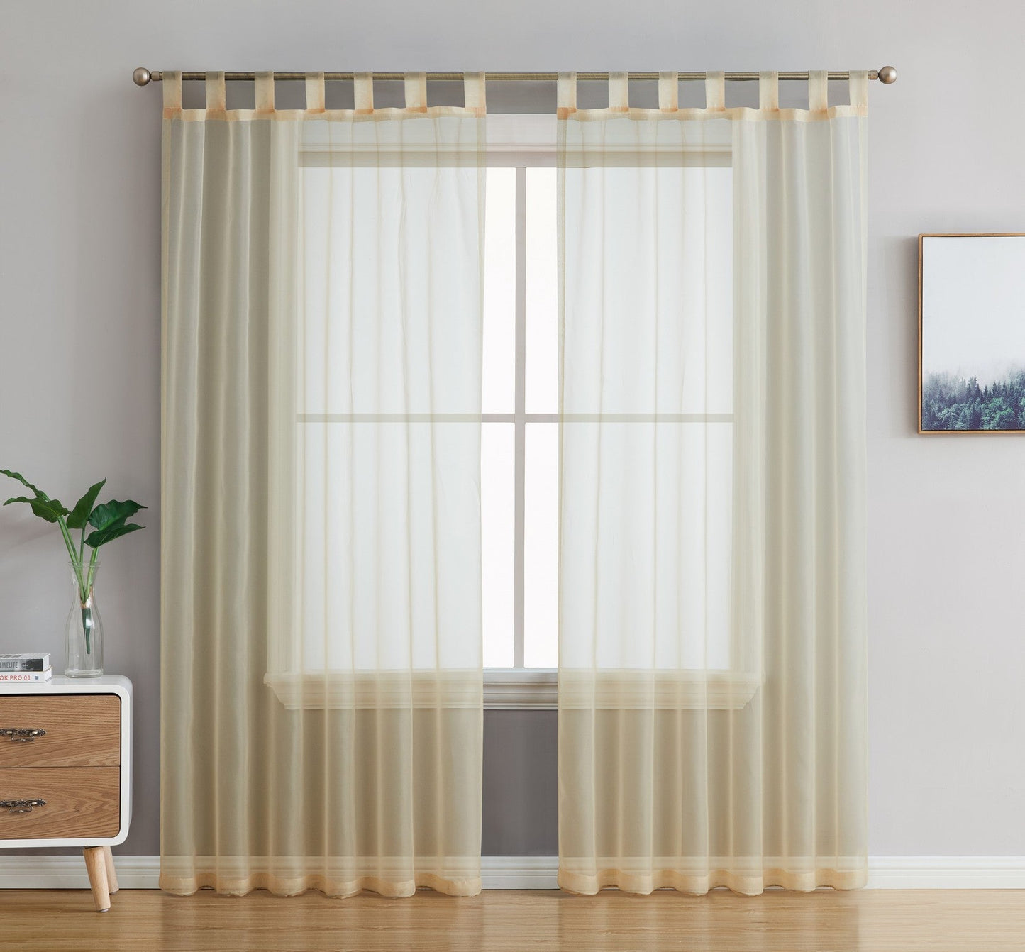 Lucento Sheer Tab Top Curtain Panels