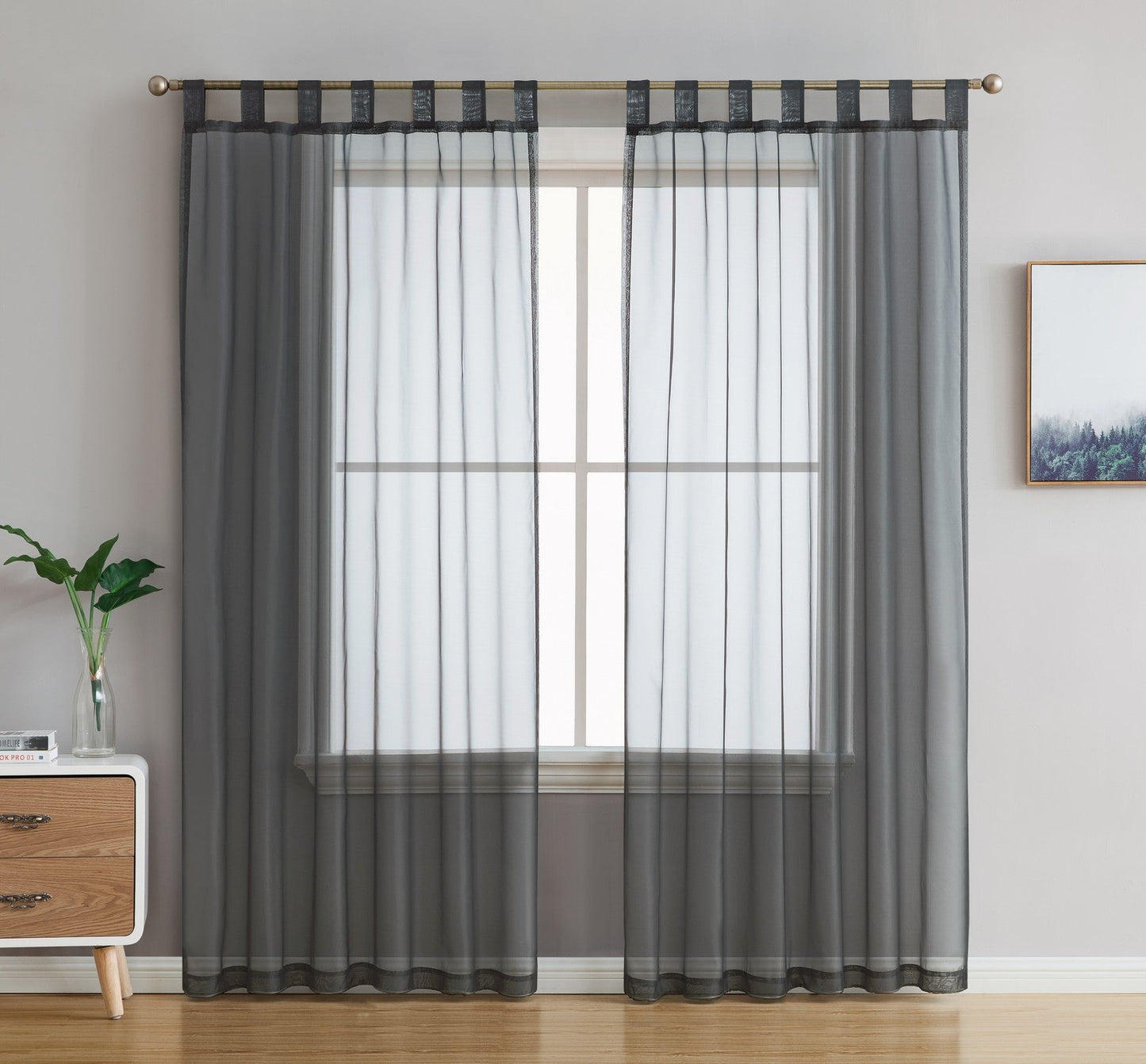 Lucento Sheer Tab Top Curtain Panels