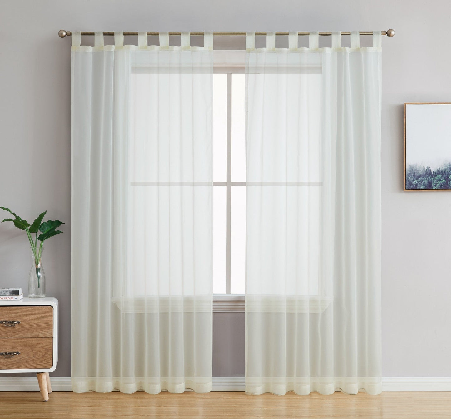 Lucento Sheer Tab Top Curtain Panels