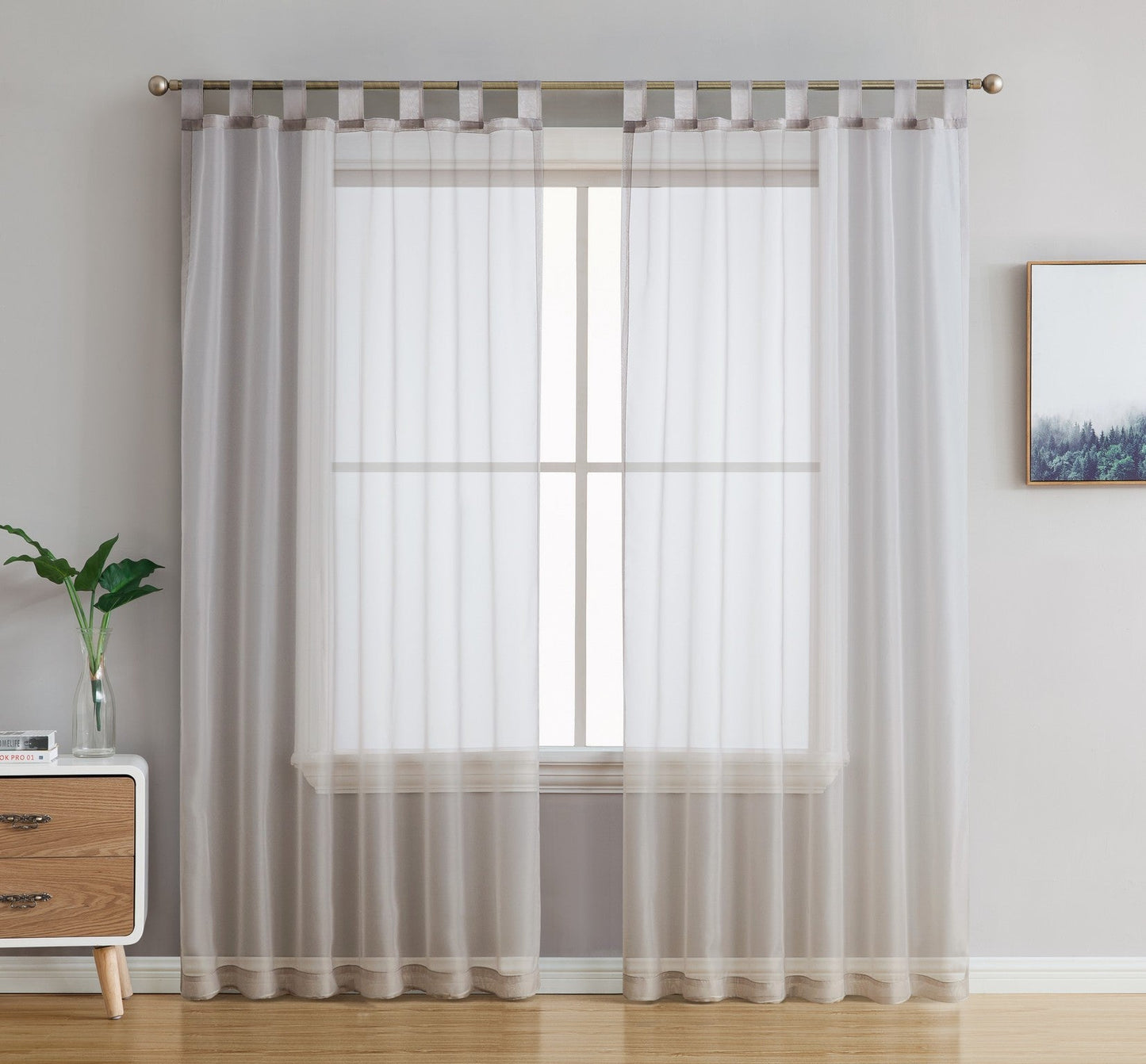 Lucento Sheer Tab Top Curtain Panels