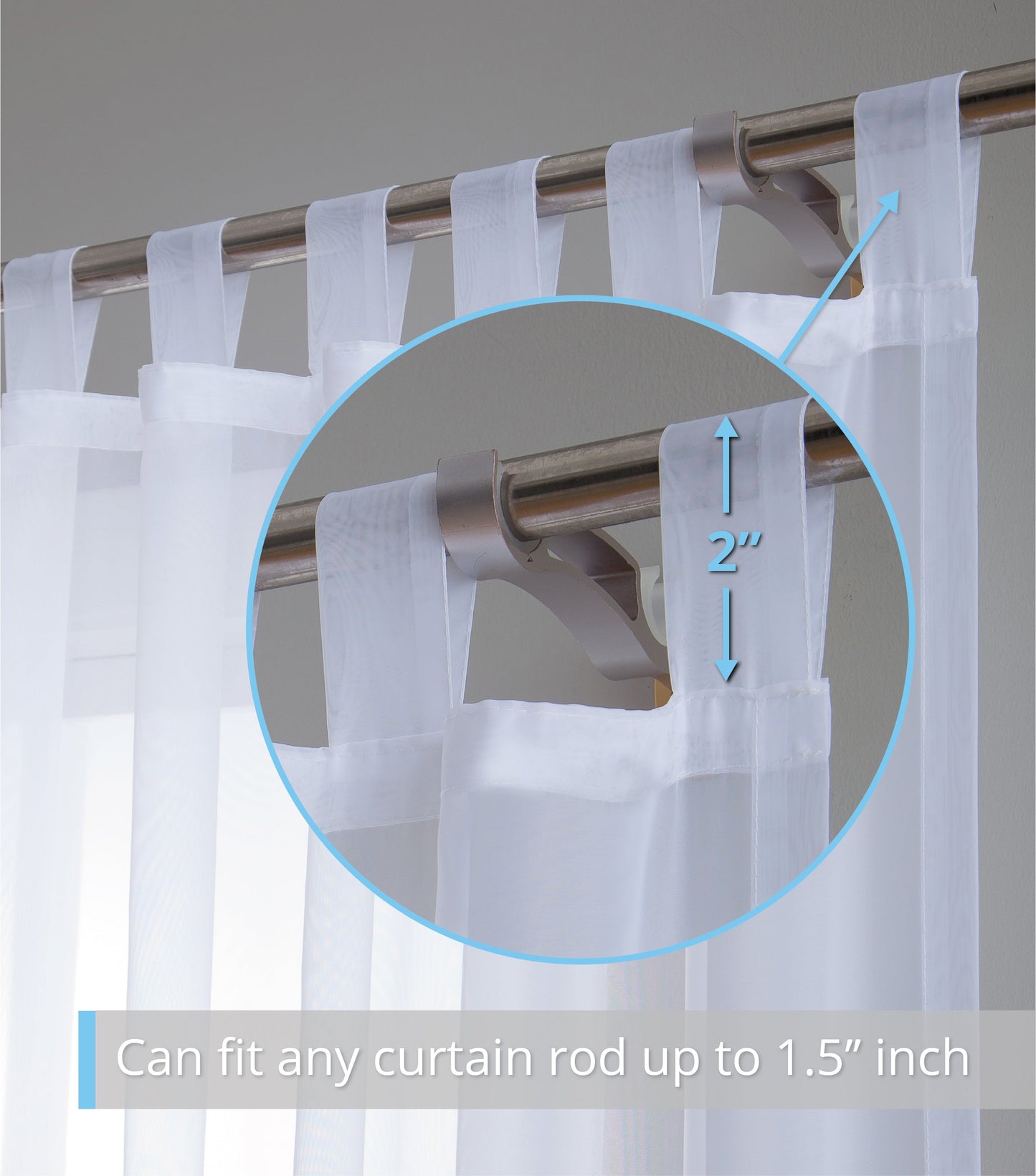 Lucento Sheer Tab Top Curtain Panels