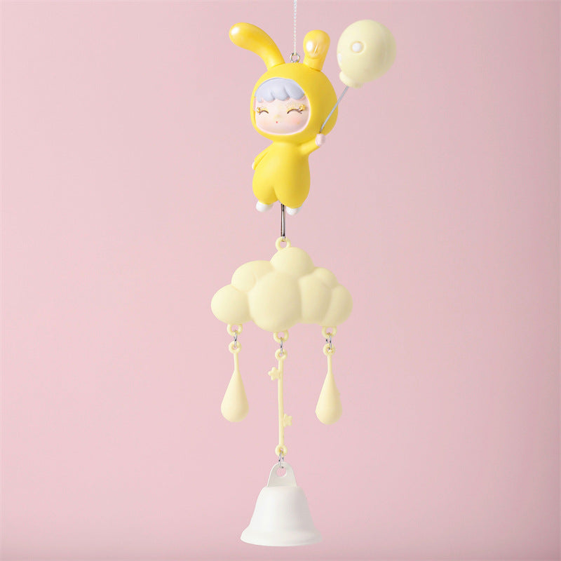 Girl with Balloon Wind Chimes Lawn Garden Backyard & Outdoor Home Decor Gift for Her