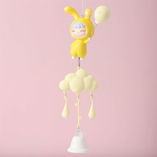 Girl with Balloon Wind Chimes Lawn Garden Backyard & Outdoor Home Decor Gift for Her