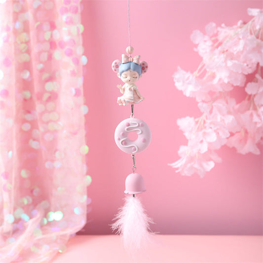 Pink Bow Girl Wind Chimes Cute Home Decor Best Wind Chimes Gift