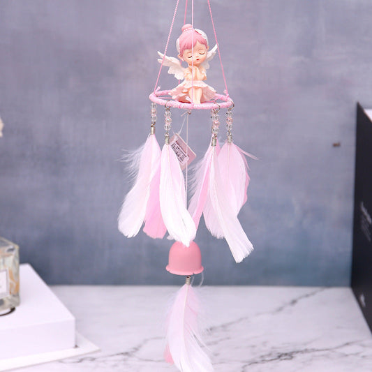 Pink Ballet Girl Wind Chimes Hanging Home Decor Wind Chimes Gift for Her