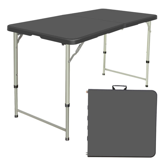 SUGIFT 4 Foot Folding Table Black Folding Card Table