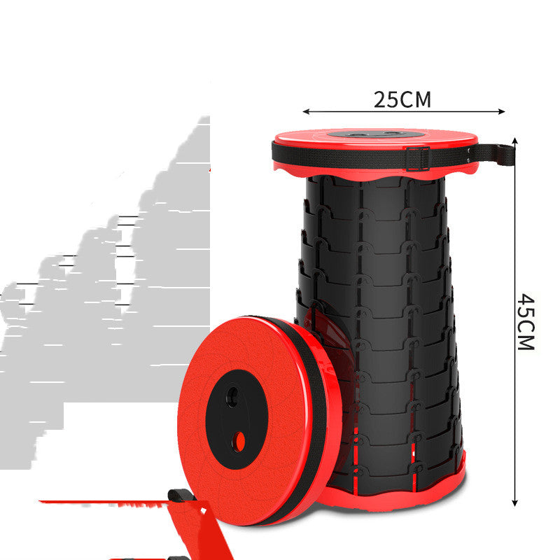 Outdoor Fishing Line Portable Telescopic Stool Multifunctional Plastic Folding Stool - Blue Force Sports