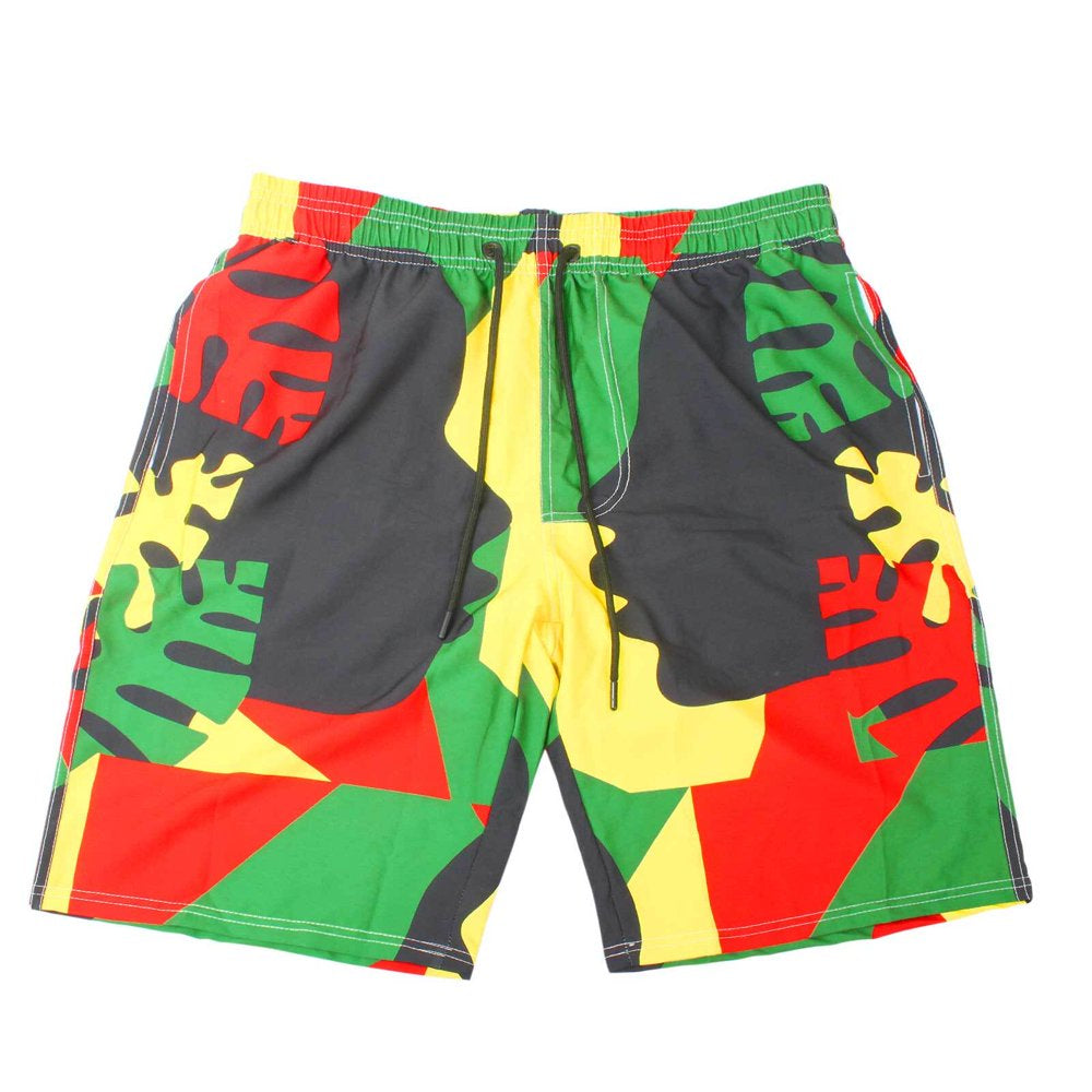 Mens Swim Trunks Quick Dry Swim Beach Shorts Mesh Lining Swimwear Bathing Suits with Pockets Jamaican
