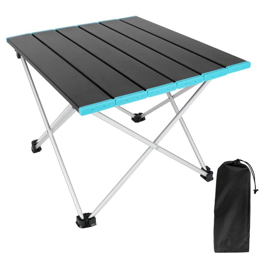 Achort 16"Portable Camping Table, Aluminum Folding Table Top with Carrying Bag