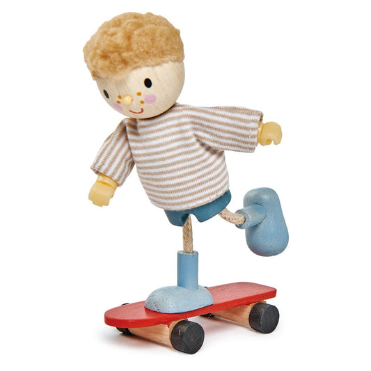 Edward Goodwood with Flexible Limbs & His Skateboard