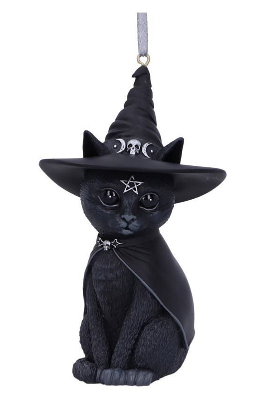 Purrah Black Witch Cat Hanging Ornament
