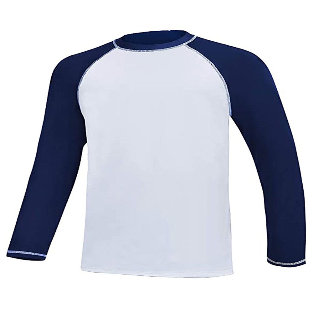 HIMONE Long Sleeve Swim T-Shirt for Men Rash Guard Athletic Tee Skins UPF 50+