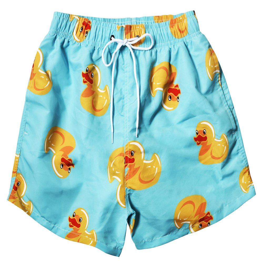 HANMUN Mens Swim Trunks Quick Dry Swim Shorts with Mesh Lining Funny Beach Shorts Swimwear Bathing Suits with Pockets