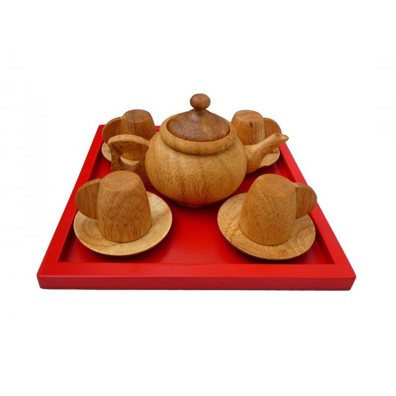 Japanese Style Wooden Tea Set