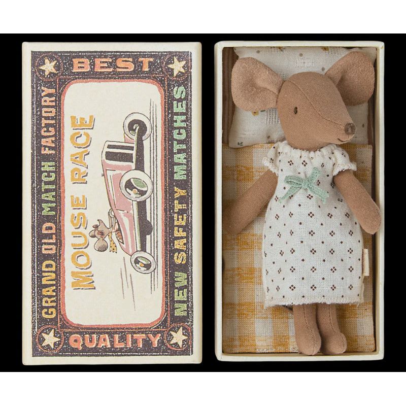 Big Sister Mouse in Box - White Dress w/Bow