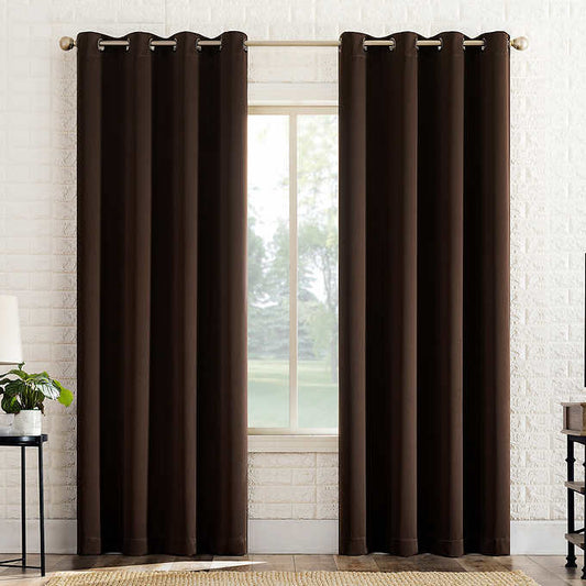 Sun Zero Broderick Theater Grade Blackout Curtains, 2-pack