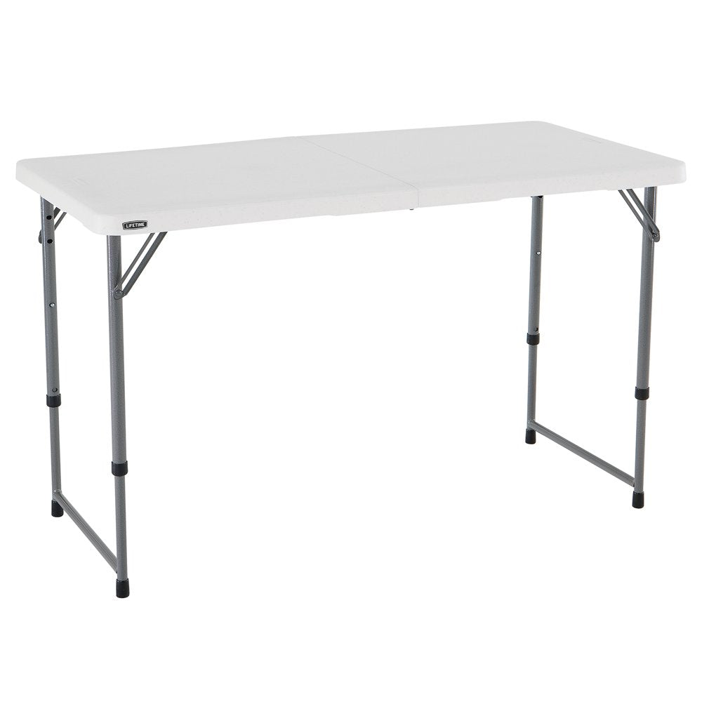 Lifetime 4 Foot Fold-In-Half Table, White
