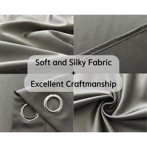 Silk Style 90% Blackout Curtain, Customize Size/Head, 1 Panel