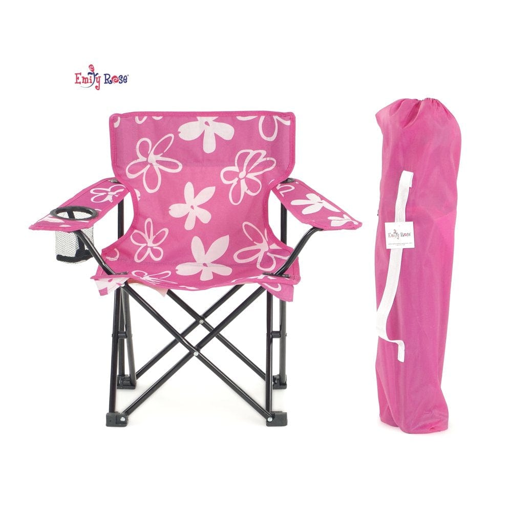 Colorful Kid'S Folding Camp Camping Quad Chair | Children'S Outdoor Camping Beach Travel Chair with Cup Holder, Safety Lock and Carry Case! | Doll Chair NOT Included