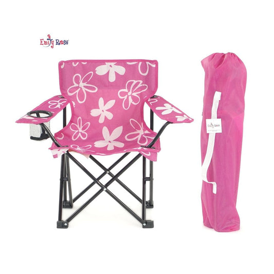 Colorful Kid'S Folding Camp Camping Quad Chair | Children'S Outdoor Camping Beach Travel Chair with Cup Holder, Safety Lock and Carry Case! | Doll Chair NOT Included