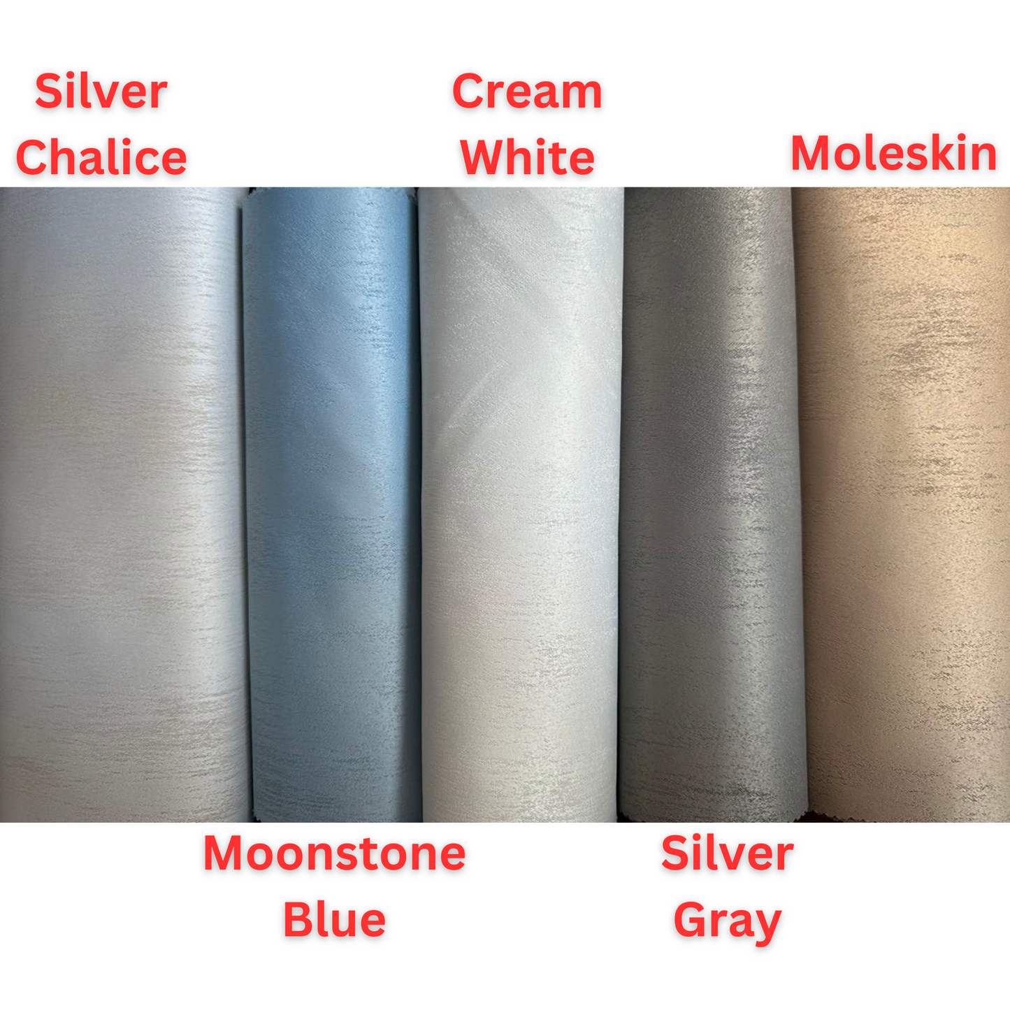 100% Total Blackout Curtain Shimmer Cloud Textured, Customize Size/Head, 1 Panel