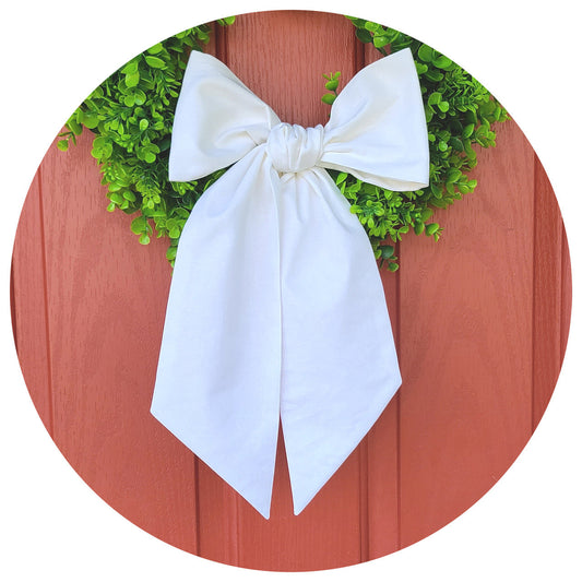 Copy of Linen Wreath Sash - 74" Wreaths & Garlands The Royalty Collection White