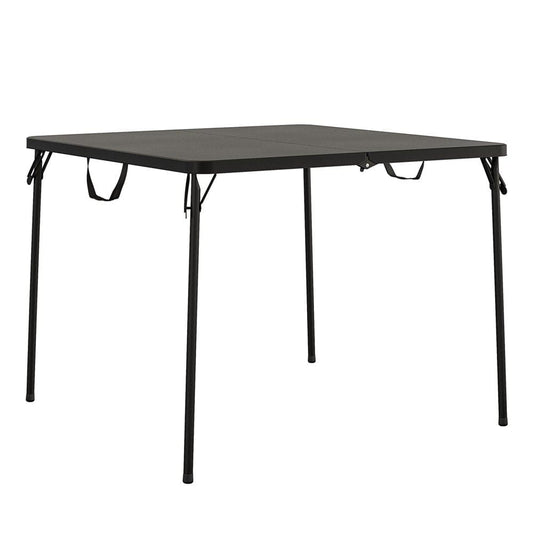 COSCO XL 38.5" Fold-In-Half Card Table W/ Handle, Black, Indoor & Outdoor, Portable, Wheelchair Accessible, Camping, Tailgating, & Crafting Folding Table