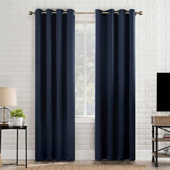 Sun Zero Broderick Theater Grade Blackout Curtains, 2-pack