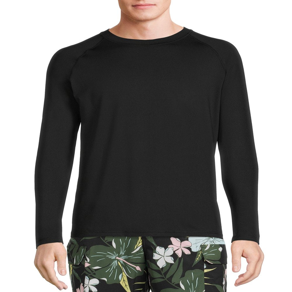 George Men'S and Big Men'S Long Sleeve Rash Guard, Sizes up to 5XL