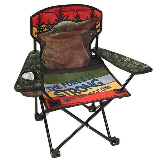 Disney Star Wars: the Mandalorian Baby Yoda Folding Quad Child Camping Chair, Green