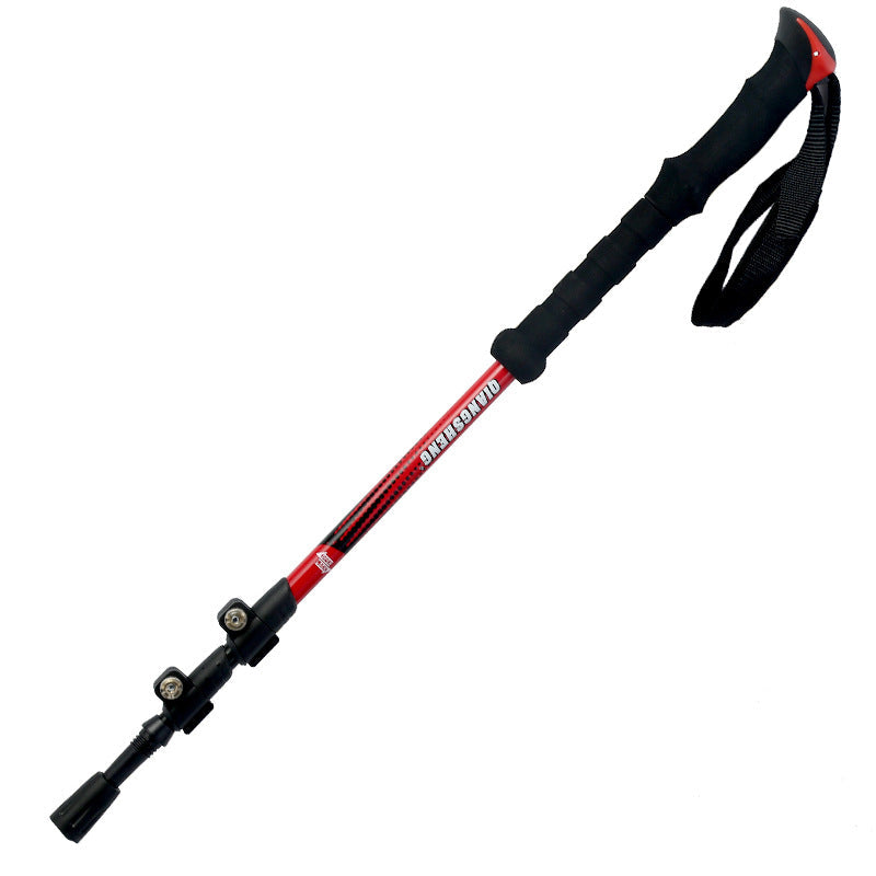 Outdoor Straight Handle Trekking Pole With Outer Lock Telescopic - Blue Force Sports